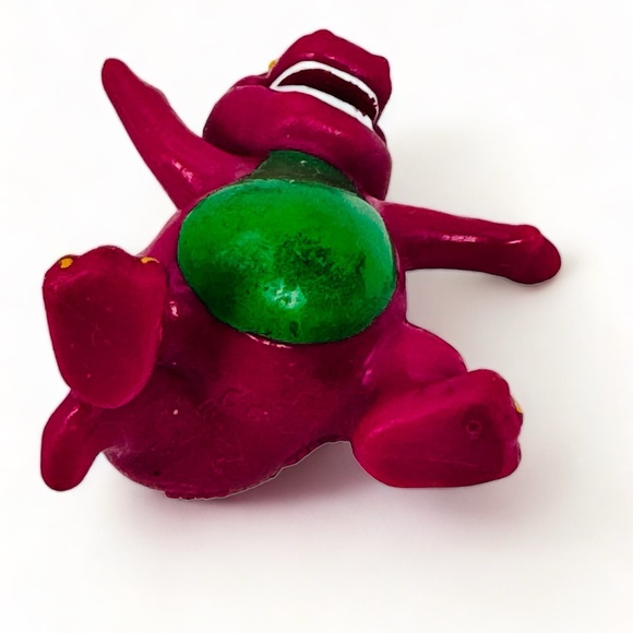 Barney The Purple Dinosaur PVC Figure W/Crown 1993 Vintage Lyons Group 2.5" - Picture 5 of 7